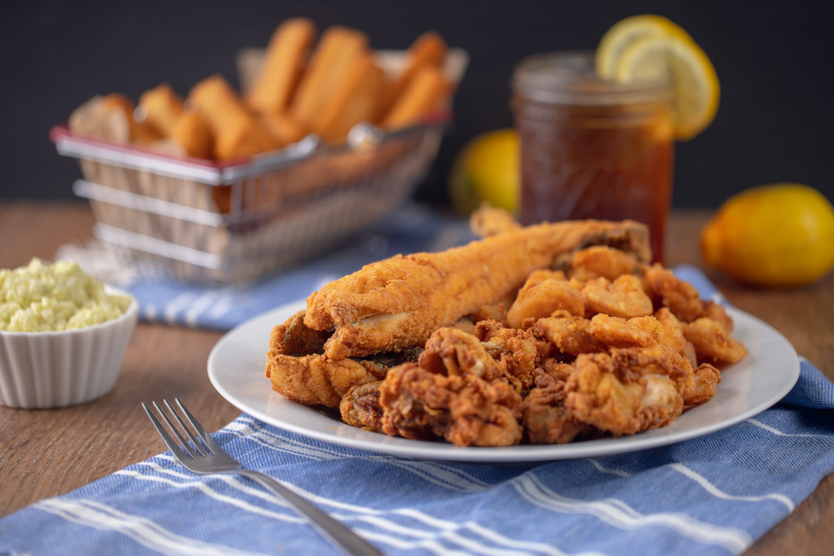 Fried Fish on Plate