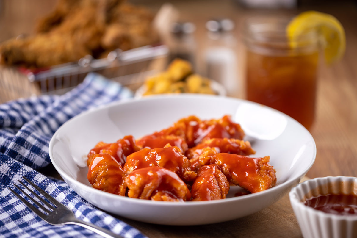 Parker's BBQ New Signature Boneless Wings Glazed in Our Sweet Red BBQ Sauce